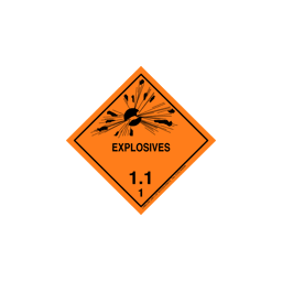 ADR Class 1.1 hazard label